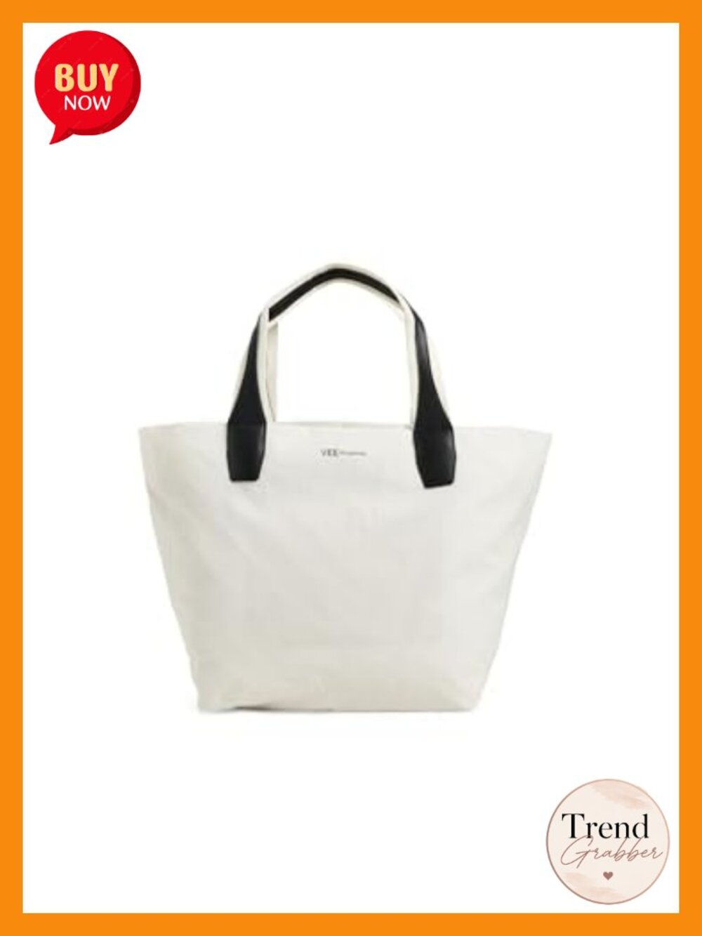 Minimalist Medium Tote with Hidden Zip Pockets & Adjustable Strap